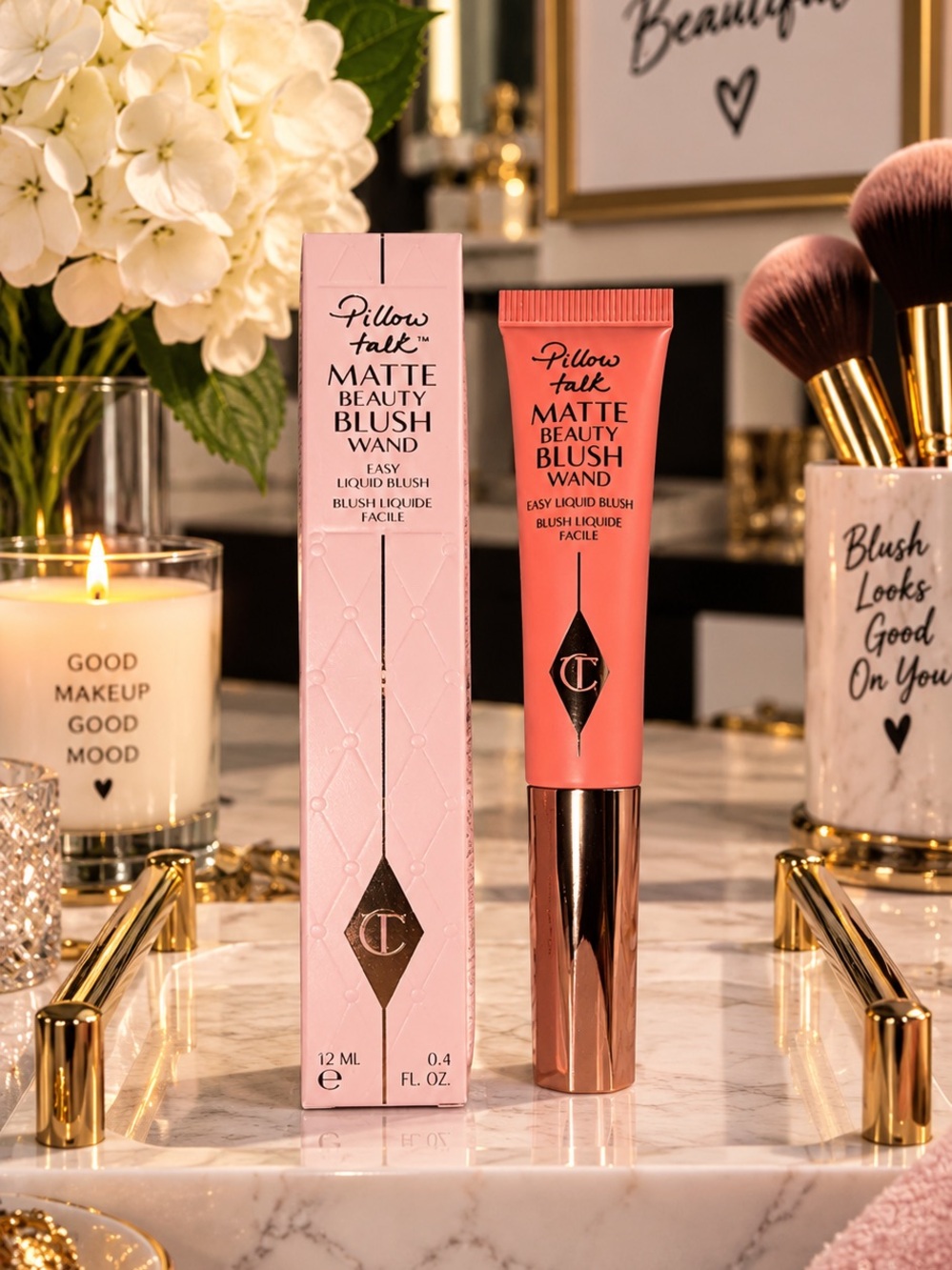 Charlotte Tilbury Pillow Talk Matte Beauty Blush Wand Peach Pop NEW